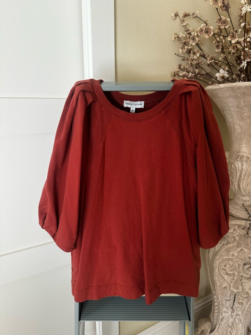 Gibson Latimer Rust Red Crewneck Sweatshirt
